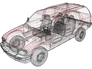 GMC Jimmy (1995) 3D Model