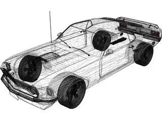 Ford Mustang Boss 302 (1969) 3D Model