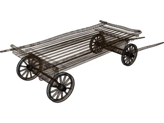 Horse Cart 3D Model