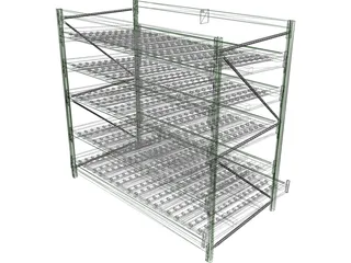 Dinamic Shelves for Picking Lines 3D Model