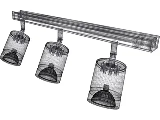 Lamps on Railing 3D Model