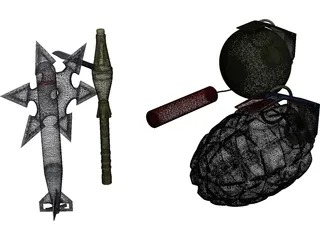 Weapons Collection 3D Model