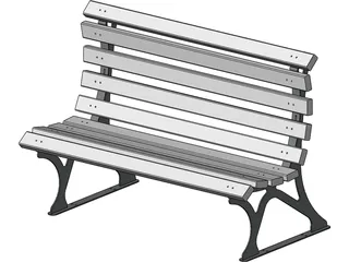 Park Bench 3D Model