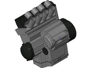 Yamaha R1 5JJ Engine 3D Model