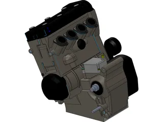 Suzuki GSX-R600 K1-3 Engine 3D Model