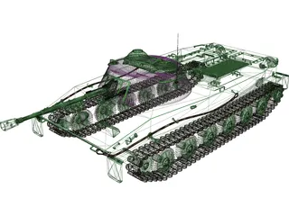 PT-76 Amphibious Tank 3D Model