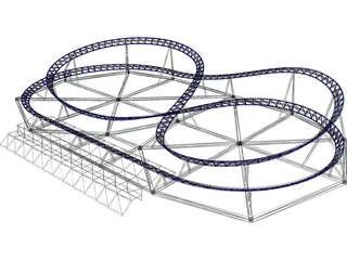 Roller Coaster 3D Model