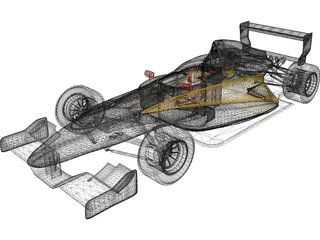 Formula 2000 Racing Car 3D Model