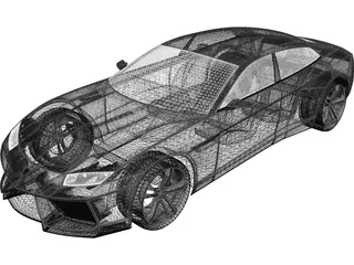 Lamborghini Estoque Concept (2008) 3D Model