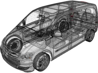 Mercedes-Benz Viano (2010) 3D Model