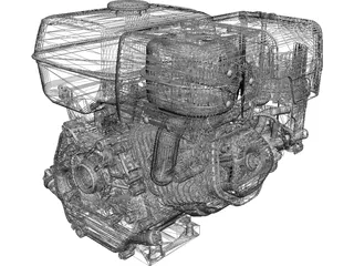 Honda GX240-270 Engine 3D Model