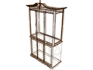 China Cabinet Queen Anne 3D Model