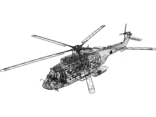Eurocopter EC225 Super Puma 3D Model