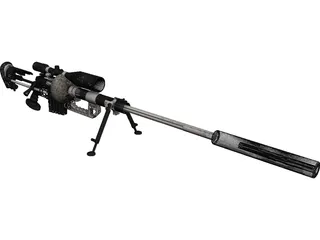 CheyTac M-200 Intervention Rifle 3D Model