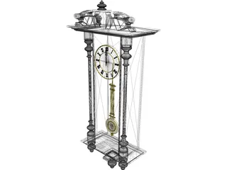 Pendulum Clock 3D Model