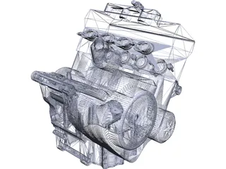 Honda CBR600RR Engine (2007) 3D Model