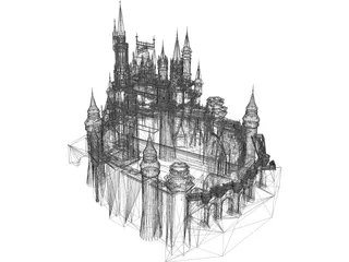 Disney Castle 3D Model