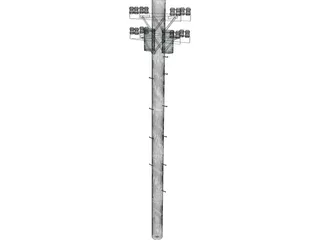 Electric Pole 3D Model