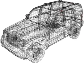 Jeep Cherokee Rubicon (2008) 3D Model