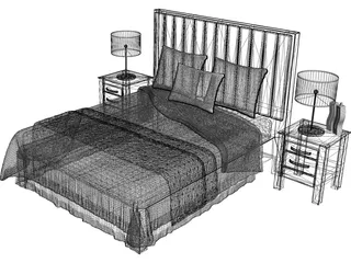 Double Bed 3D Model