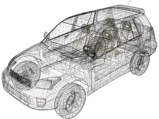 Toyota RAV4 5-door (2001) 3D Model