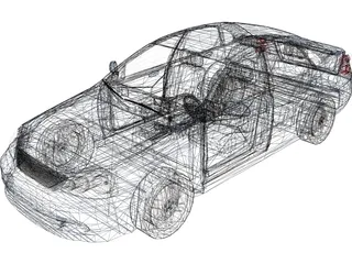 Chevrolet Lacetti 1.6 SX (2006) 3D Model