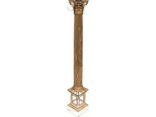 Corinthian Column 3D Model