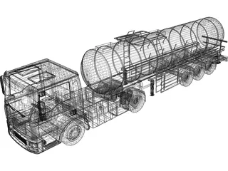 Man Truck Tank 3D Model
