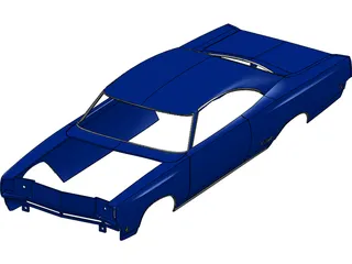 Plymouth GTX Body (1968) 3D Model