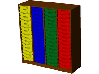 Column Tray Unit 3D Model