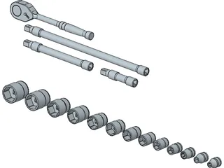 Socket Set 3D Model