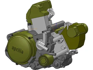 Aprilia RXV 550 V-Twin Engine 3D Model