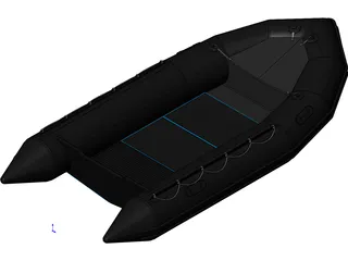 Small Inflatable Boat 3D Model