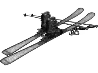 Ski 3D Model