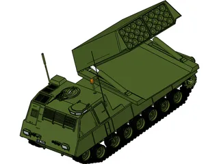 Multiple Laucher Rocket System 3D Model