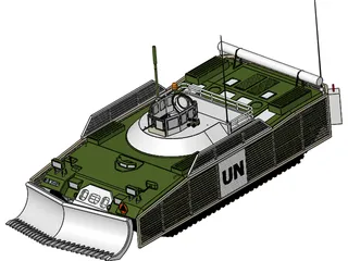 Engineer Tank with Mineplow 3D Model