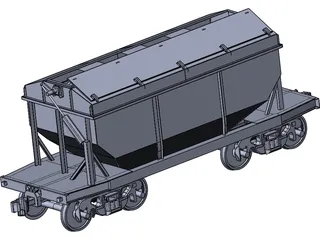 Wagon Open Lid 3D Model