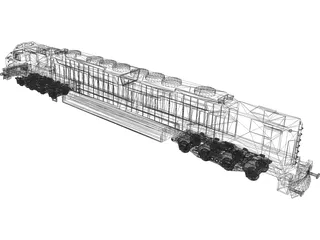 DDA40X America Locomotive 3D Model