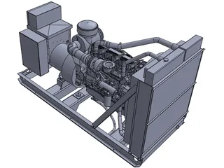 Caterpillar C15 Generator Set 3D Model