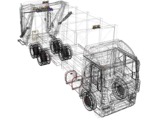 Iveco Stralis 6X2 Gargage Truck 3D Model