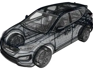 Hyundai Santa Fe Sport (2014) 3D Model