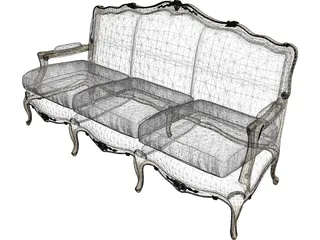 Luigi IXV Classic Sofa 3D Model