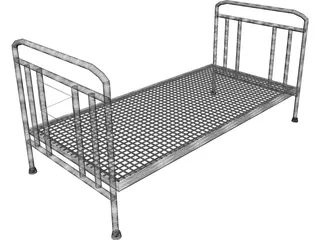 Iron Bed Frame 3D Model