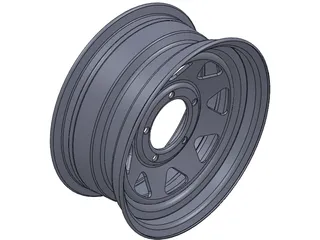 Steel Rim 15inch 3D Model