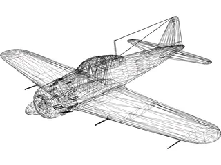 A6M Zero Navy Camo 3D Model
