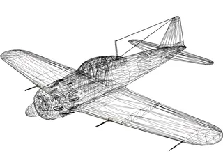 A6M Zero Ground Camo 3D Model