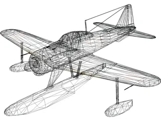 A6M Rufe Ground Camo 3D Model