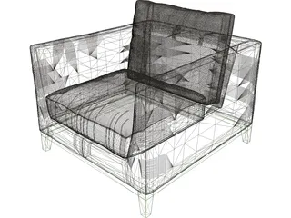 Minotti Armchair 3D Model