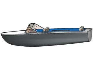 Delfin Fiber-Glass Boat 3D Model