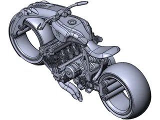 Lo-Rider Motorcycle Concept 3D Model